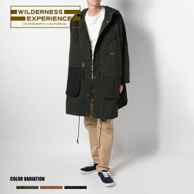 《SALE価格10%OFF》【WILDERNESS EXPERIENCE】MONSTER FOOD COAT 812103/全3色 ユニセックス アウター コート モッズコート 無地 ワンポイント カーキ チャコールグレー ブラウン ウィルダネスエクスペリエンス