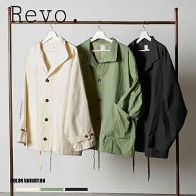 【Revo.】オーバーサイズ ミリタリー スタンドカラージャケット/全3色 アウター ジャケット ライトアウター カジュアル シンプル おしゃれ メンズ