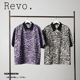 《SALE価格10%OFF》【Revo.】ゼブラパターンクレリックssシャツ/全2色 トップス 夏 柄 個性的 半袖 カジュアル おしゃれ メンズ レディース ユニセックス