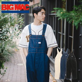 《SALE価格10%OFF》【BIG MAC】BIGMAC OVERALL/全3色 オーバーオール おしゃれ カジュアル アウトドア アメカジ クリーム デニム ブラック メンズ