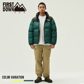 【FIRST DOWN USA】BUBBLE DOWN JKT MICROFT/全4色 アウター ジャケット ダウン リバーシブル 冬 メンズ