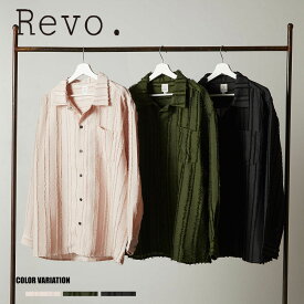 《SALE価格10%OFF》【Revo.】フリンジストライプ LS シャツ/全3色 トップス シャツ 春 秋 シンプル カジュアル おしゃれ ヴィンテージ メンズ