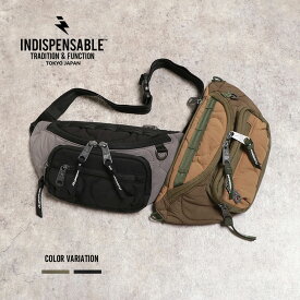 《SALE価格20%OFF》【INDISPENSABLE】インディスペンサブルBELT BAG STICKY OQ/全2色バッグ ボディバッグ メンズ レディース ユニセックス アウトドア ナイロン カーキ ブラック
