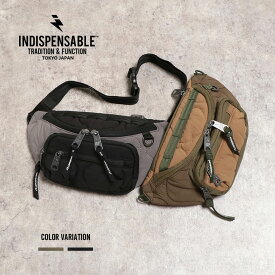 《SALE価格30%OFF》【INDISPENSABLE】インディスペンサブルBELT BAG STICKY OQ/全2色バッグ ボディバッグ メンズ レディース ユニセックス アウトドア ナイロン カーキ ブラック