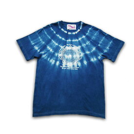 JUICE（ジュース） "JUICE × ASCENSION コラボ【JAPAN BLUE TEE-"Draw the Yen"】（藍染・インディゴ染め・メンズ(mens)・レディース(ladys)・SUMMER(サマー・夏)・Tシャツ(T-shirt)・タイダイ・TIE-DYE(tie dye)・アウトドア(outdoor)）