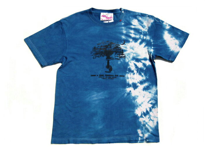 ASCENSION（アセンション） "JUICE × ASCENSION コラボ【 Grow A Hand 】 （藍染・インディゴ染め・メンズ(mens)・レディース(ladys)・Tシャツ(T-shirt)・タイダイ・TIE-DYE(tie dye)・アウトドア(outdoor) as-313