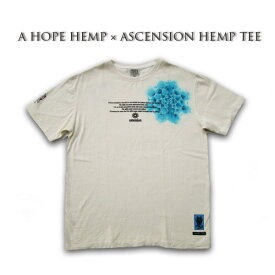 ヘンプTシャツ A HOPE HEMP × ASCENSION HEMP TEE 曼荼羅「 BFM/Draw the yen」メンズ Tシャツ ホープヘンプ アウトドア outdoor 野外フェス タイダイ TIE-DYE ヘンプコットン jazz 曼荼羅 as-587