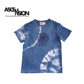 藍染Tシャツ ASCENSION / INDIGO TEE 藍染タイダイ 黒部の名水染めシリーズ as-845