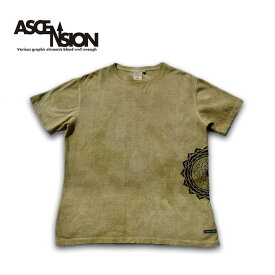 タイダイ ヘンプ Tシャツ A HOPE HEMP × ASCENSION HEMP TEE 曼陀羅Tie-Dye Natural Brown Dye as-850