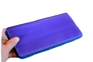 BLUE.art�i�u���[�h�b�g�A�[�g�jNatural leather long wallet (�����O�E�H���b�g) material / Original Dye Leather ba-017