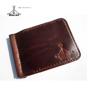 BLUE.artiu[hbgA[gj MONEY CLIP D΂݁@2|Pbg^Cv@[Horween chromexcel leather]` ba-055
