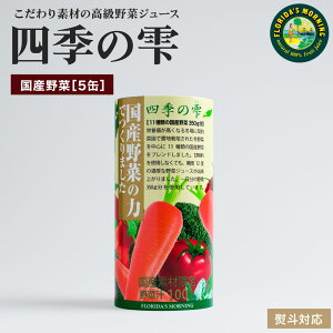 ワンランク上の高級野菜ジュース 『四季の雫 国産野菜の力でつくりました 195gカートカン 紙パック 195g×5本』 国産野菜ミックスジュース ストロー付 食塩 砂糖 保存料 無添加 ギフト プレ