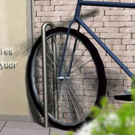 玄関アプローチや駐車場脇にも最適なおしゃれな自転車置き場として。一際シンプルな駐輪スタンド！ 「自転車スタンド Type R」 【1台用】