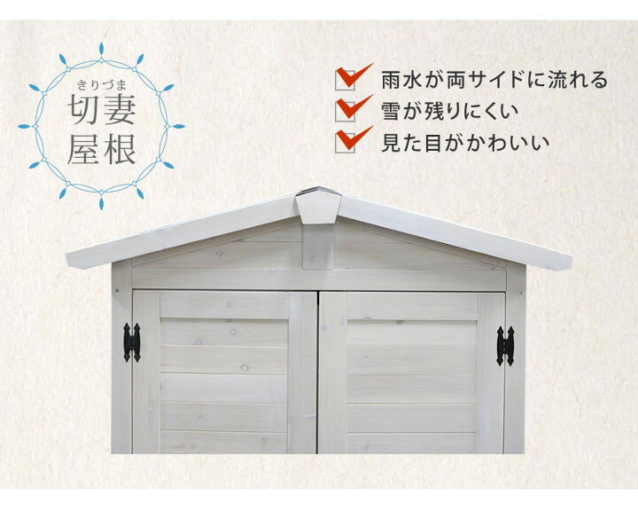 楽天市場 木製物置 三角屋根収納庫 Kgrs1600 ポストと表札のジューシーガーデン