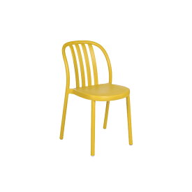 ガーデンチェア 椅子 おしゃれ 屋外 スタッキング 「Resol Sue リソル スー チェア」 座面高45.5cm 高さ80cm レトロブルー/テラコッタ（ピンク）/トスカーナ（イエロー） 樹脂製