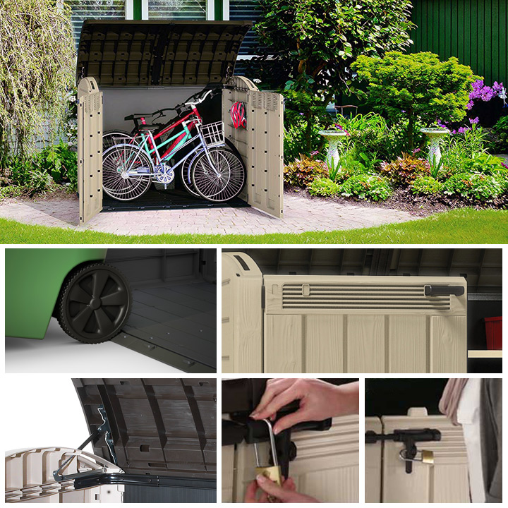 Keter KETER Store-It-Out Ultra Outdoor Garden Storage Shed Garage Utility Bikes Large 
