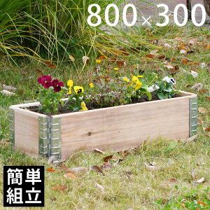 【木製プランター】 【ガーデニング】 【花壇】 「a+ design ガーデンボックス800×300 ナチュラル」
