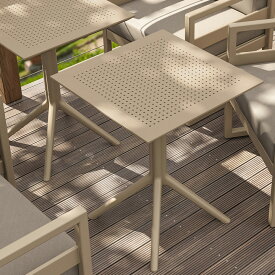 ガーデンテーブル ベランダ 折りたたみ 「SE SKY エスイー スカイ フォールディング テーブル 60×60cm」 正方形テーブル おしゃれ ブランド 折りたたみテーブル 雨ざらし ハイテーブル 正方形 折りたたみ アウトドア プラスチック 海外