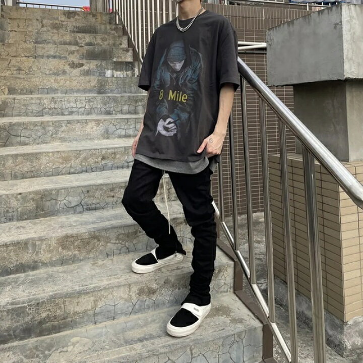 楽天市場】送料無料 男女兼用 8Mile Tシャツ 半袖 黒 ダンス衣装 