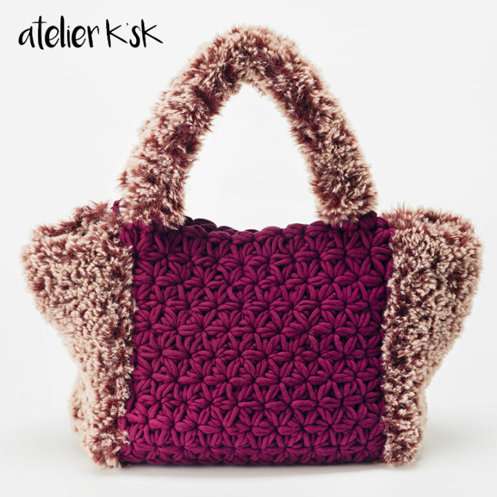楽天市場 Atelier K Sk アトリエ K Sk 岡本啓子 リフ編みトートバッグ かぎ針編み 棒針編み 手編みキット トートバッグ 鞄 セサミ コッコラ Gise
