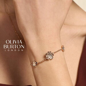 OLIVIA BURTON Signature Tudor Rose �u���X���b�g ���[�Y�S�[���h �I���r�A�E�o�[�g�� �`���[�_�[ ���[�Y Rose Gold Bracelet �� �t�����[ �d�˂Â� �@�� ��i