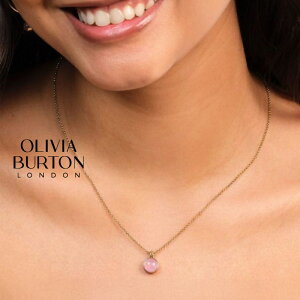 OLIVIA BURTON Trends Gemstone lbNX [YNH[c J{V [YS[h WFXg[ IrAEo[g Rose Quartz Cabochon Rose Gold Gemstone Necklace Xg[WG[ VR @ i
