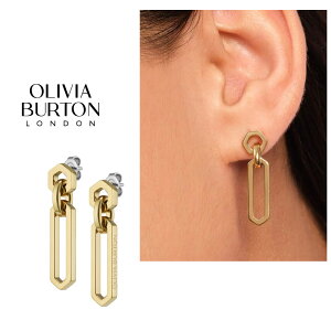 OLIVIA BURTON Trend Hex Link �h���b�v �s�A�X �S�[���h �I���r�A�E�o�[�g�� �w�b�N�X �����N Gold Drop Earrings �n�j�J�� �Z�p�` �@�� ��i