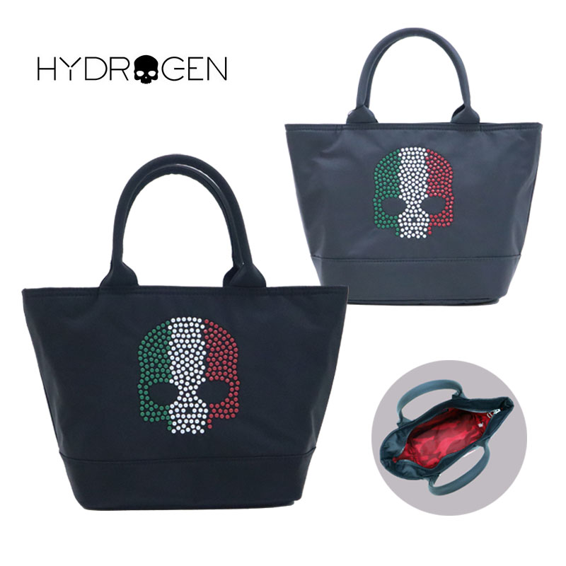 休み HYDROGEN ハイドロゲン イタリアスカル 100%品質保証 スタッズ ファスナー ブランド バッグ レディース メンズ ミニトート
