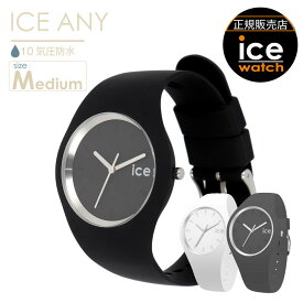 【腕時計 レディース アイスウォッチ ICE ANY 】 時計 ミディアムサイズ アナログ 防水 時計 アイスホライズン シリコンバンド モノトーン シリコンベルト 軽い お手頃 10atm 日常生活強化防水 ice watch NO GOOD TV 川口葵 日本限定