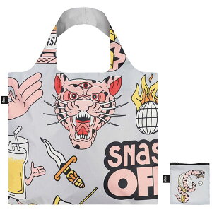 LOQI ���[�L�[ LOQI x SNASK ( �X�i�X�N ) Tiger Snake Beer Recycled Bag �G�R�o�b�O ���T�C�N�� Green Circle �o�b�O �܂肽���� �R���p�N�g