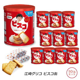 5年保存 非常食 江崎グリコ ビスコ缶 保存缶 10缶セット