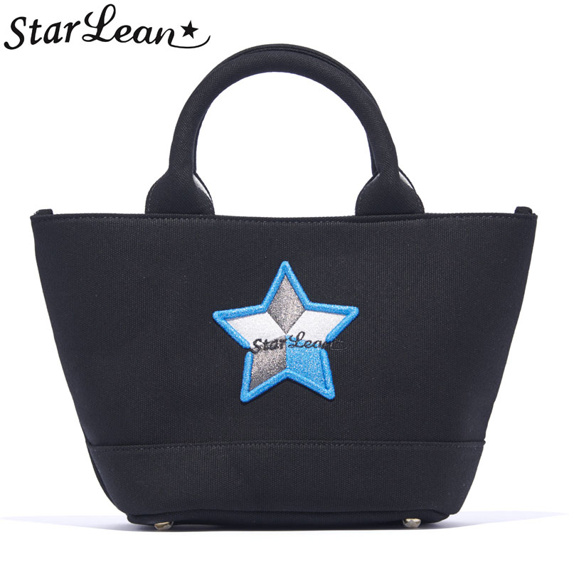 StarLean スターリアン 5パーツ刺繍ミニキャンパストートバック 星 スター メンズ 青 バッグ 直輸入品激安 鞄 黒 サックスブルー レディース モデル着用＆注目アイテム