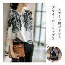 ラウンドネック ドルマンスリーブ 長袖 プリント Tシャツ ブラウス レディース きれいめ 春秋 トップス 40代 春夏秋 長袖トップス 大きいサイズ オシャレ ブラウス tシャツ 花柄 韓国風 通勤 着痩せ 30代 50代 春物