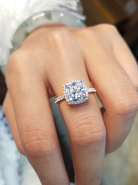 楽天市場】モアサナイト リング 2カラット 指輪 2ct VVS1 プラチナ 