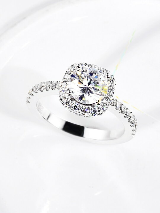 楽天市場】モアサナイト リング 2カラット 指輪 2ct VVS1 プラチナ 