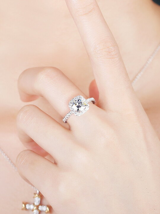 楽天市場】モアサナイト リング 2カラット 指輪 2ct VVS1 プラチナ 