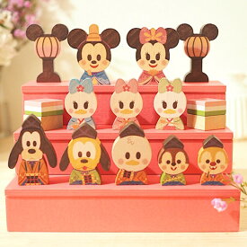 Disney KIDEA キディア KIDEA&BLOCK ひなまつり 木製 おしゃれ かわいい コンパクト ミニ ディズニー ミッキーマウス ミニーマウス ギフト プレゼント 雛人形