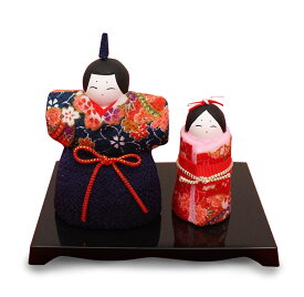 リュウコドウ ちりめん 雛人形 立雛 立ち雛 雛人形 コンパクト ひな人形 コンパクト 小さい お雛様 ミニ 彩色都立雛 おしゃれ 1-383