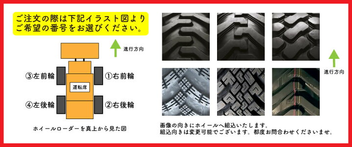 楽天市場】ホイールローダー スノータイヤ ホイールセット(組込済 