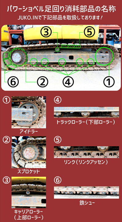 楽天市場】トラックローラー 下部ローラー 北越エアーマン AX30U-5 