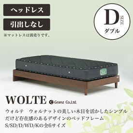 Granz | グランツ ベッドフレーム WOLTE(ウォルテ)　引出しなし・ヘッドレスタイプ　ダブルサイズ