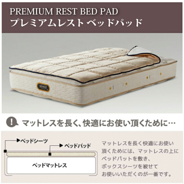 楽天市場】正規販売店 シモンズ プレミアムレストベッドパッド LG1501 