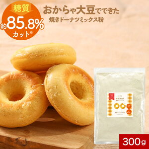 焼きドーナツ おから アルミ不使用 低糖質 糖質オフ 簡単 おやつ 300g ドーナツ ミックス粉 オートミール 大豆 プレーン 糖質制限 ダイエット ヘルシー 手作り 手づくり 子ども 糖質カット 低