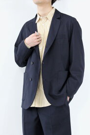 【SALE】【メンズ新品】DOCUMENT (ドキュメント) WASHABLE WOOL SET UP JACKET テーラード ジャケット NAVY [NEW］