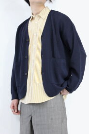 【SALE】【メンズ新品】DOCUMENT (ドキュメント) HANJI PAPER RELAXED CARDIGAN カーディガン NAVY [NEW］