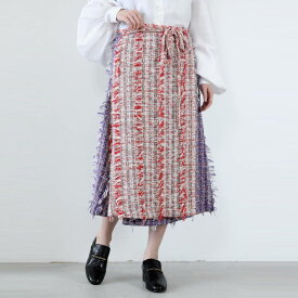 【SALE】【送料無料】【レディース】【新品】NIKKI CHASIN（ニッキー チェジン) JETTY WRAP SKIRT TWEEDY TWEED ジェティラップスカート MULTI [NEW]