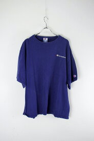 【中古】 CHAMPION (チャンピオン) MADE IN USA 90'S ONE POINT TEE SHIRT USA製 90年代 Tシャツ NAVY [SIZE: XL USED]