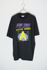 【中古】HANES (ヘインズ) MADE IN USA 91'S STAR TREK PRINT MOVIE T-SHIRT USA製 91年代 スター トレック プリント ムービー Tシャツ BLACK [SIZE: XL USED]