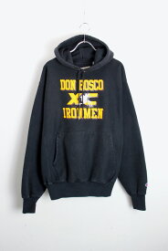 【中古】CHAMPION (チャンピオン) DON BOSCO PREMIUM REVERSE WEAVE SWEAT HOODIE ドン ボスコ プレミアム リバース ウィーブ スウェット フーディー BLACK [SIZE: M USED]