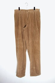 【中古】 PERRY ELLIS (ペリー アイリーズ) 90'S TUCK CORDUROY PANTS 90年代 タック コーデュロイ パンツ CAMEL BEIGE [SIZE: W34 x L34 USED]